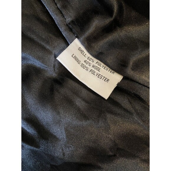 Keren Hart Coat Purple Buffalo Plaid Wool Blend Jacket Size Large Pockets - Picture 10 of 11